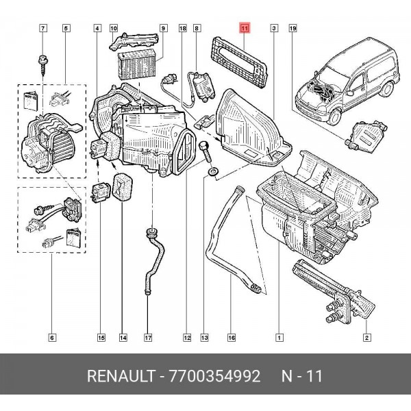 Espacador Caixa Ar Forcado Renault Kangoo Express 1.6 2015