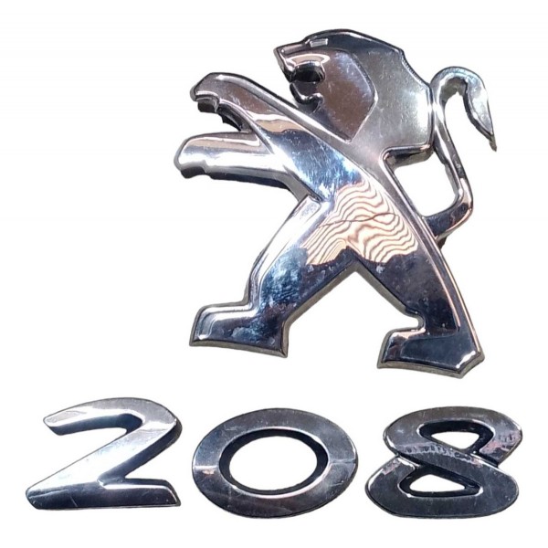 Emblema 208 Logo Tampa Traseira Peugeot 208 2018 Detalhe