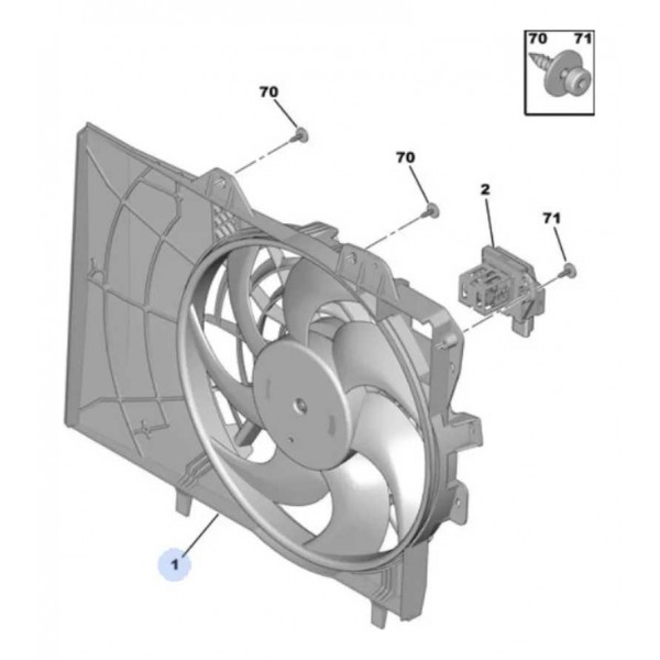 Eletroventilador Peugeot 2008 208 C4 C3 Ds3 9801666680