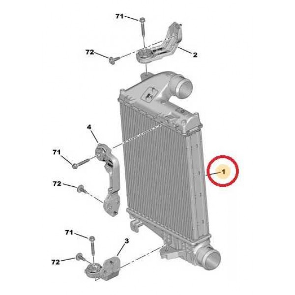 Intercooler Peugeot Expert Jumpy 1.6 2017 2022 9806562180