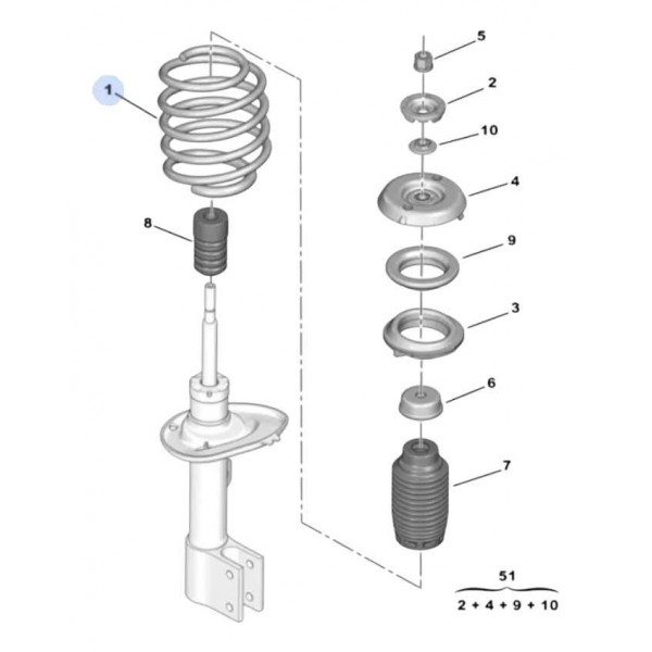 Mola Suspensao Dianteira Citroen C4 Lounge 2013 2019