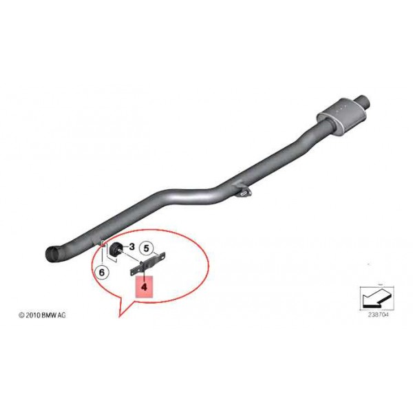 Suporte Coxim Escapamento Protetor Calor Bmw X3 3.0 2012