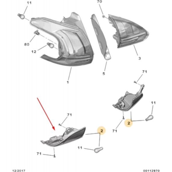 Lanterna Traseira Esquerda Peugeot 2008 2016 A 2022 Original