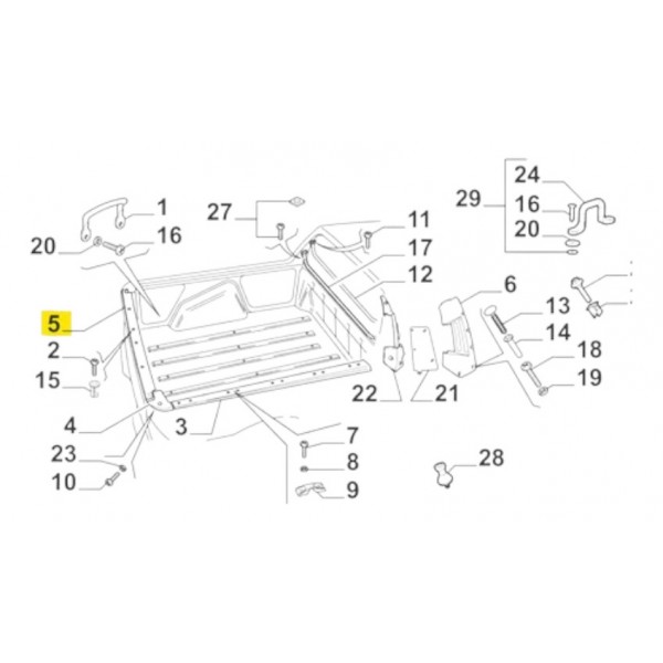 Moldura Superior Tampa Traseira Fiat Strada 2014 2020