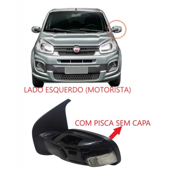 Retrovisor Manual Com Seta Fiat Uno 2011 A 2015 Original