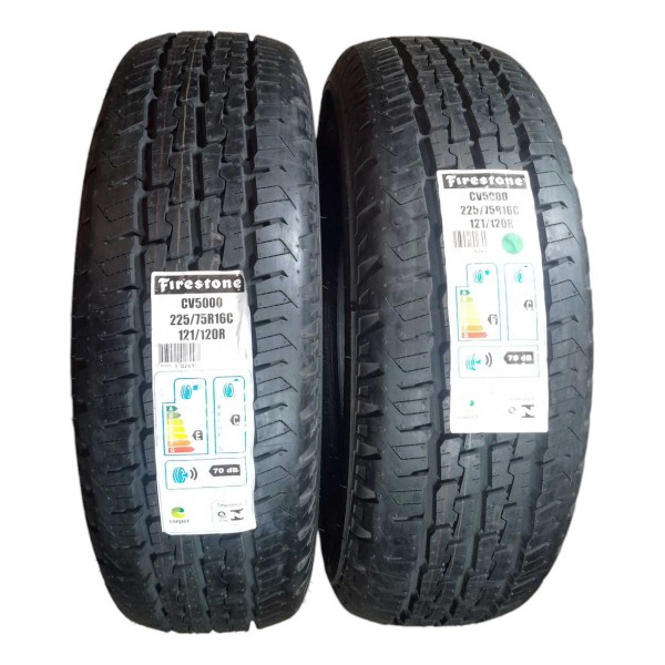 Kit 2 Pneu Firestone Aro 16 225/75 R16c Cv5000 121/120r